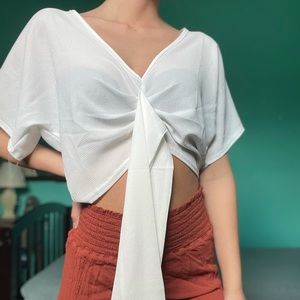 White Loose Fitting Blouse